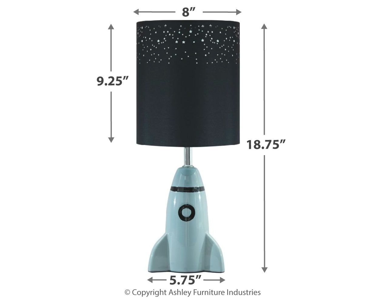Cale - Gray / Black - Ceramic Table Lamp