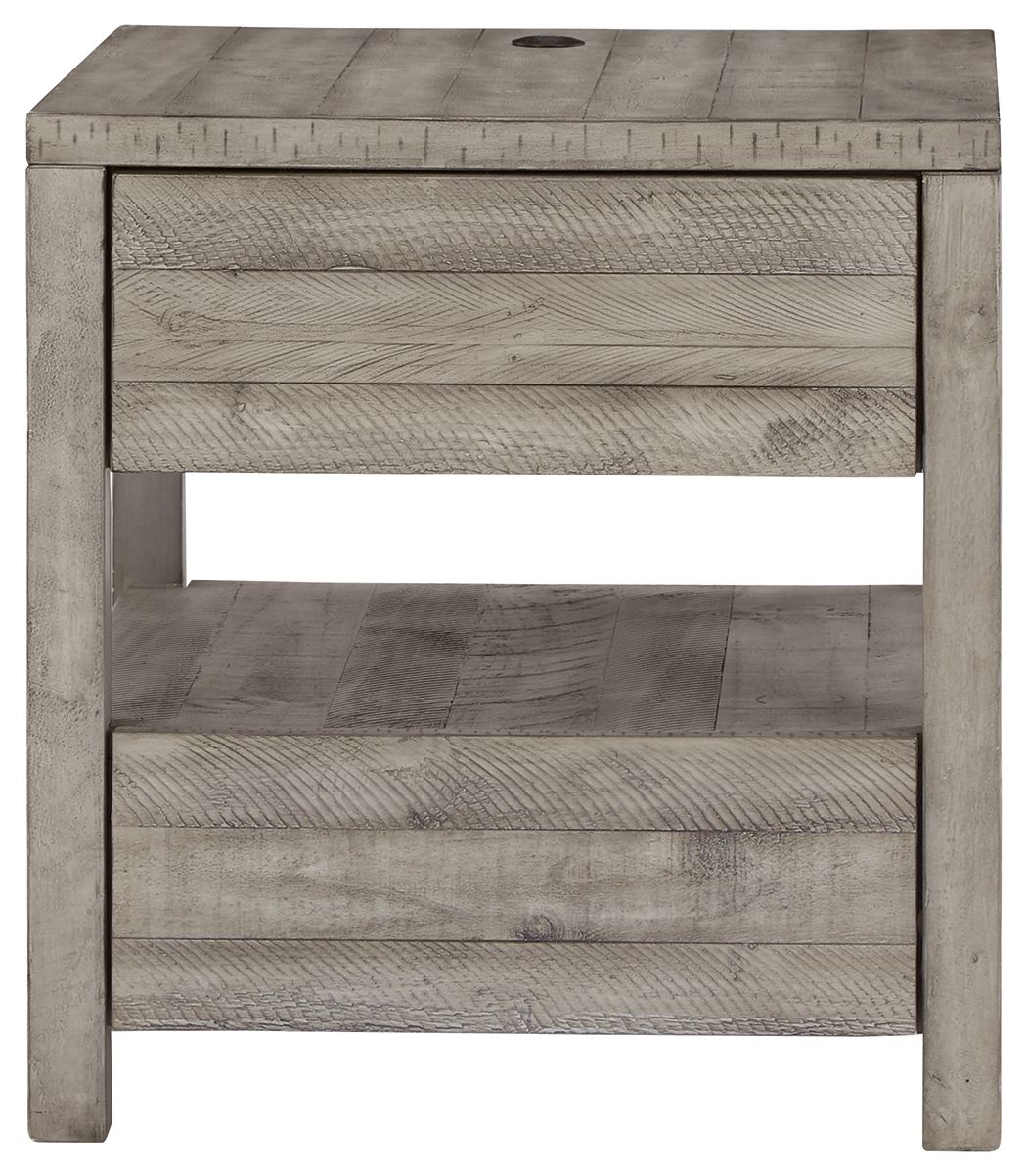 Naydell - Gray - Rectangular End Table