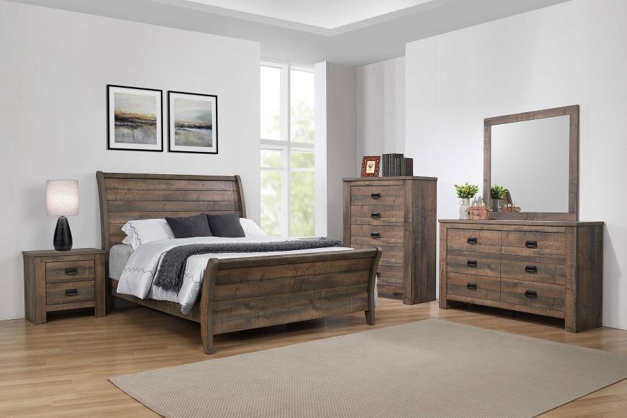 Frederick - Square Dresser Mirror - Weathered Oak
