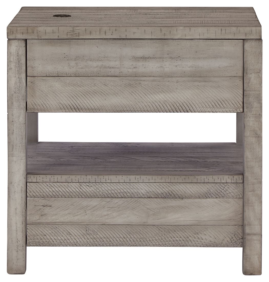 Naydell - Gray - Rectangular End Table