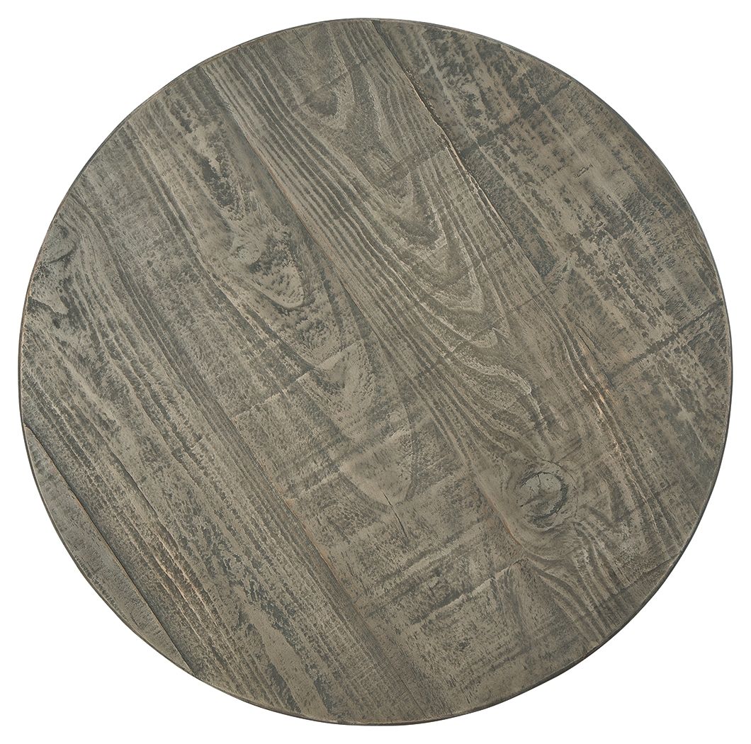 Brennegan - Gray / Black - Round End Table
