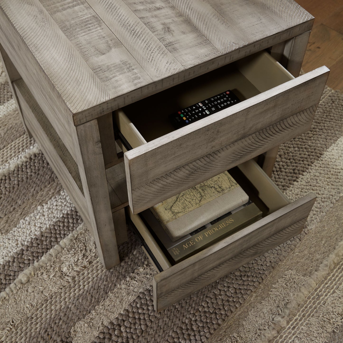 Naydell - Gray - Rectangular End Table