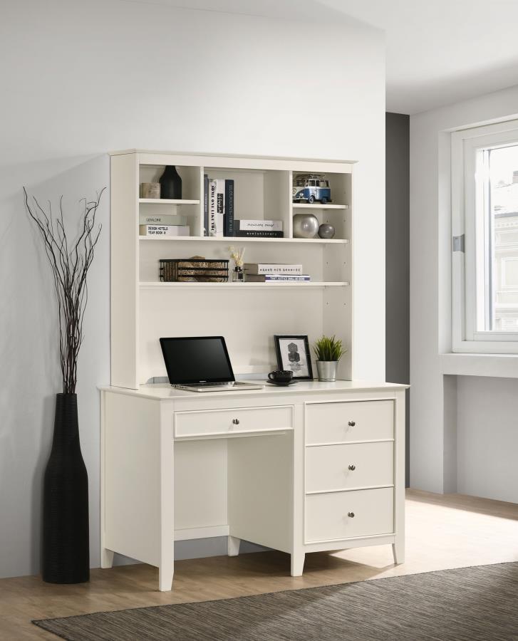 Selena - 3-Drawer Computer Desk Storage - Buttermilk