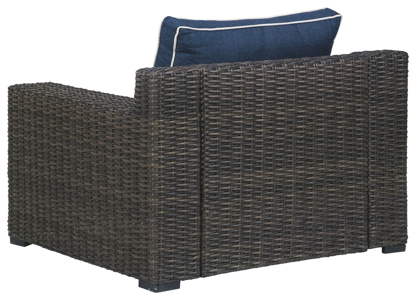 Grasson - Brown / Blue - Lounge Chair W/Cushion