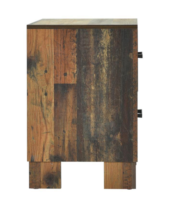 Sidney - 2-Drawer NightStand - Rustic Pine