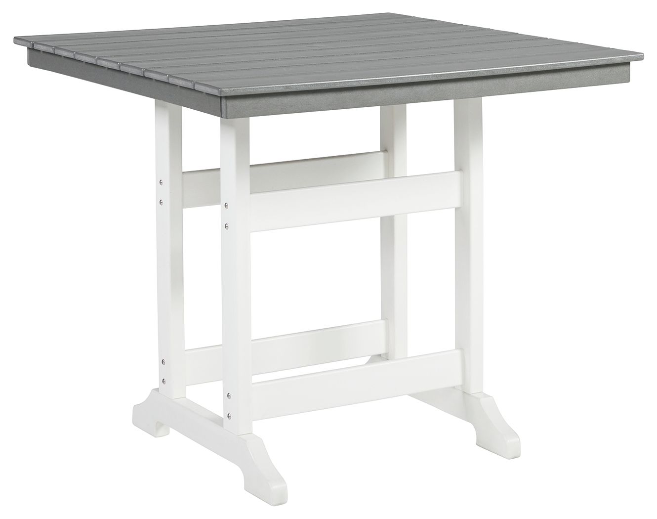 Transville - Gray / White - Square Counter Tbl W/Umb Opt