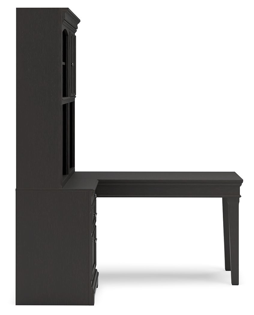 Beckincreek - Black - Home Office Bookcase Desk