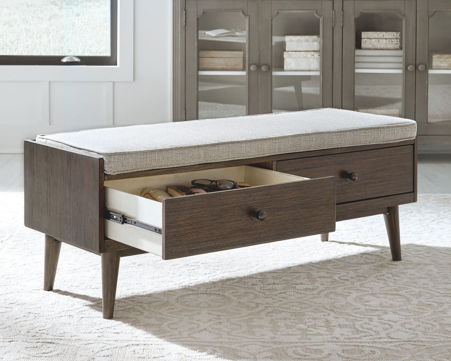 Chetfield - Beige / Brown - Storage Bench