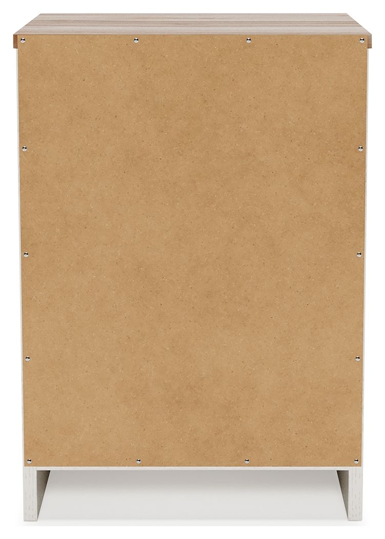 Vaibryn - White / Brown / Beige - One Drawer Night Stand