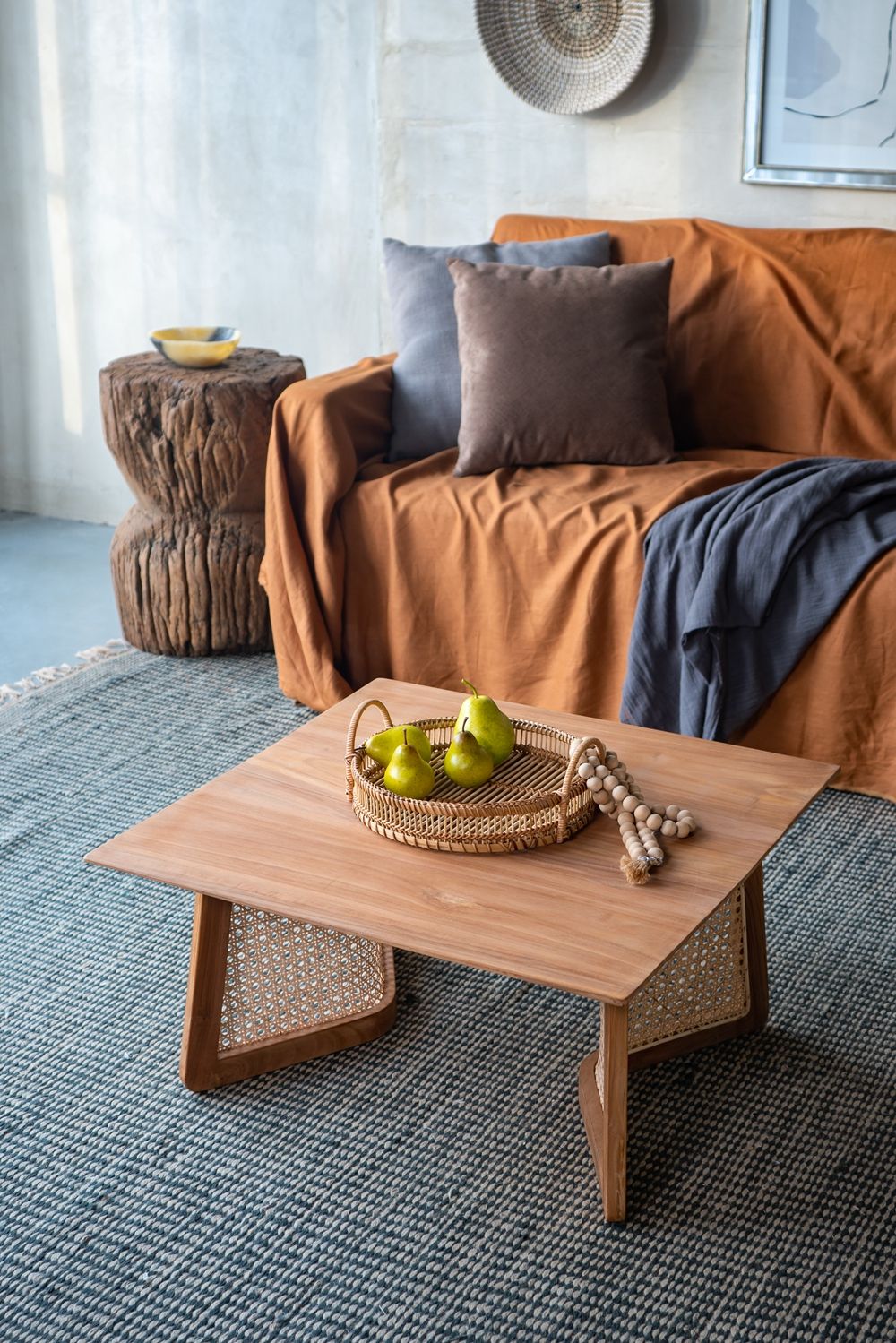Teak Coffee Table - Natural Brown