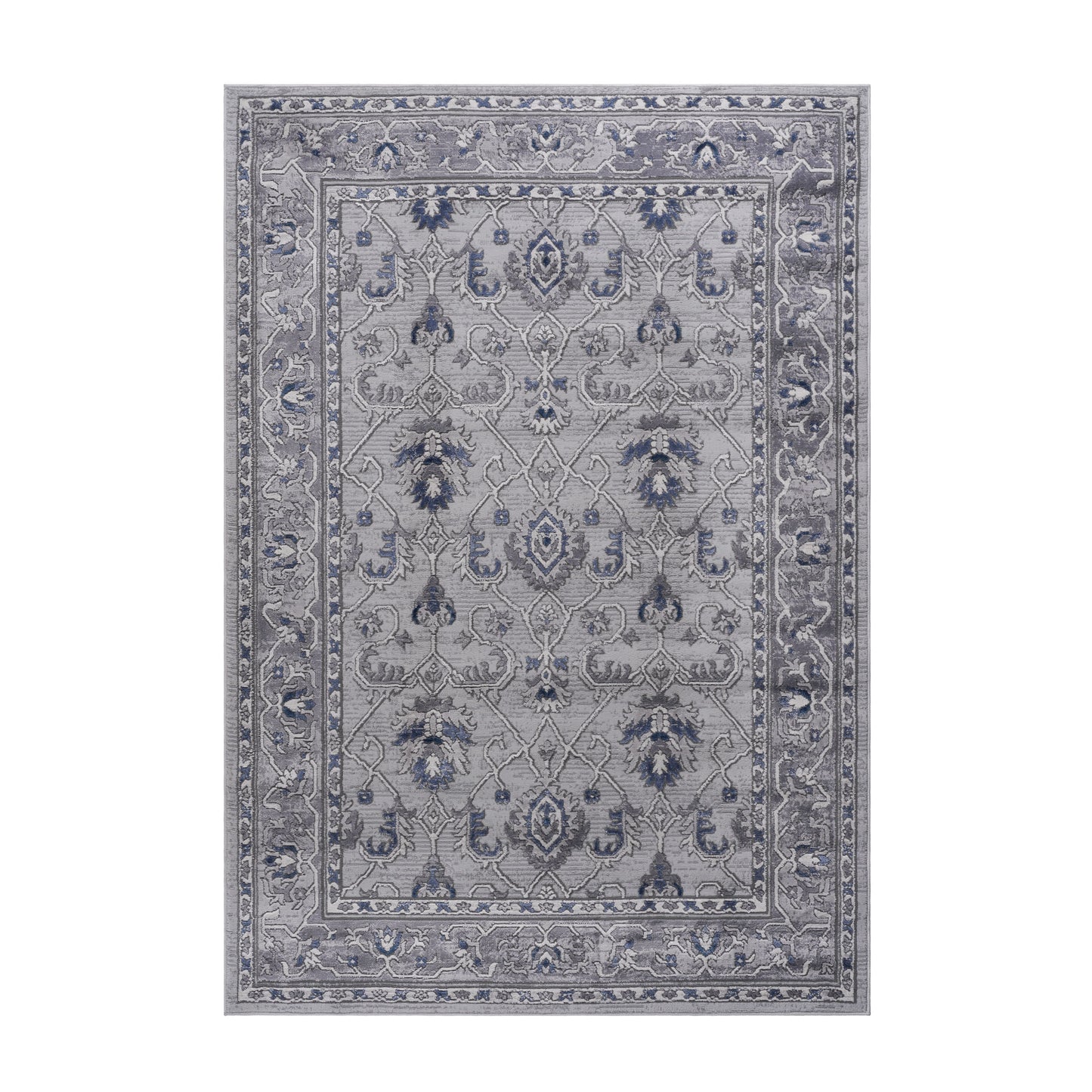 Oriental Non-Shedding Living Room Bedroom Dining Home Office Stylish And Stain Resistant Area Rug - Gray / Blue
