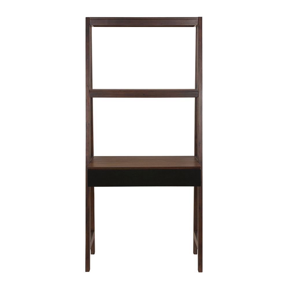 Ladder Desk, Ladder Style Display Shelf - Natural Brown