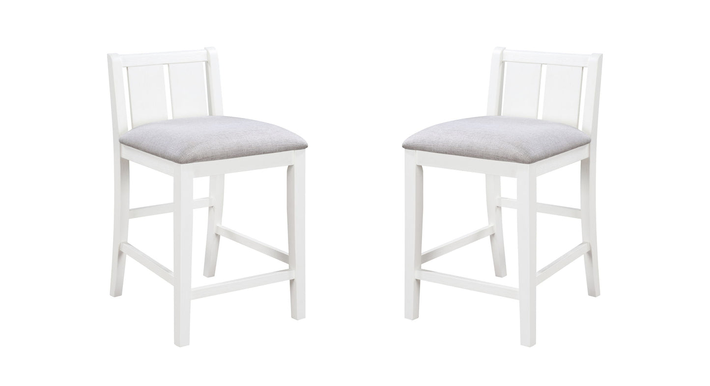 Graham - 3 Piece Small Space Counter Height Dining Table With Shelves And 2 Chairs (Set of 3)