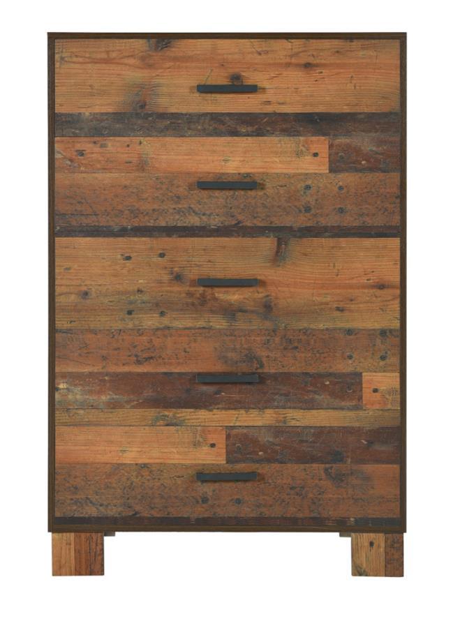 Sidney - 5-Drawer Chest Rustic Pine