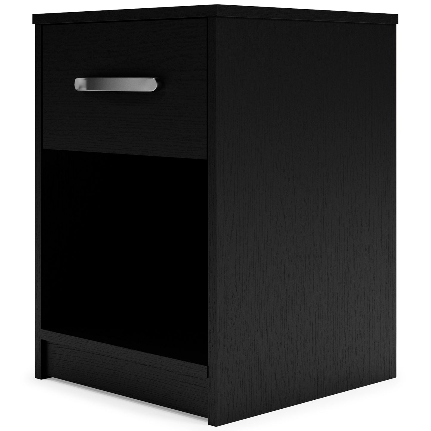 Finch - Black - One Drawer Night Stand - 23" Height