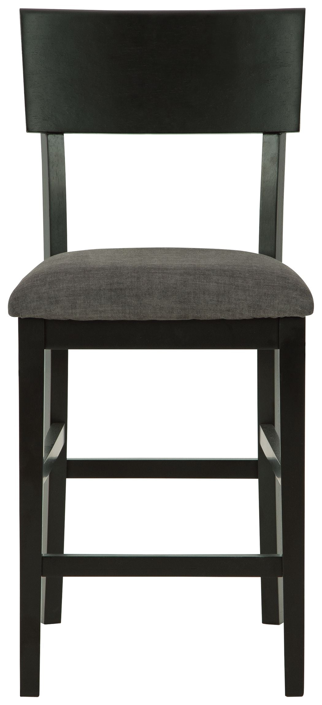 Chanzen - Gray / Black - Upholstered Barstool (Set of 2)