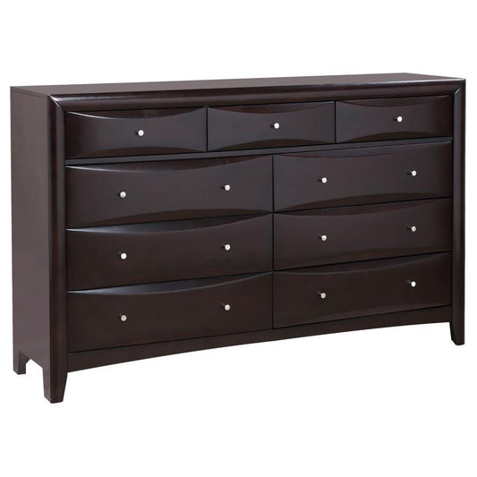 Phoenix - 9-Drawer Dresser  - Deep Cappuccino