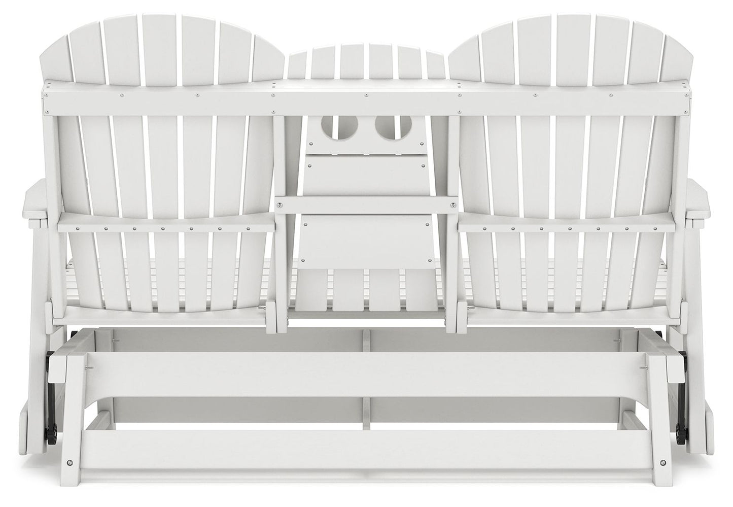Hyland Wave - White - 4 Pc. - Glider Loveseat, 2 Swivel Glider Chairs, Cocktail Table