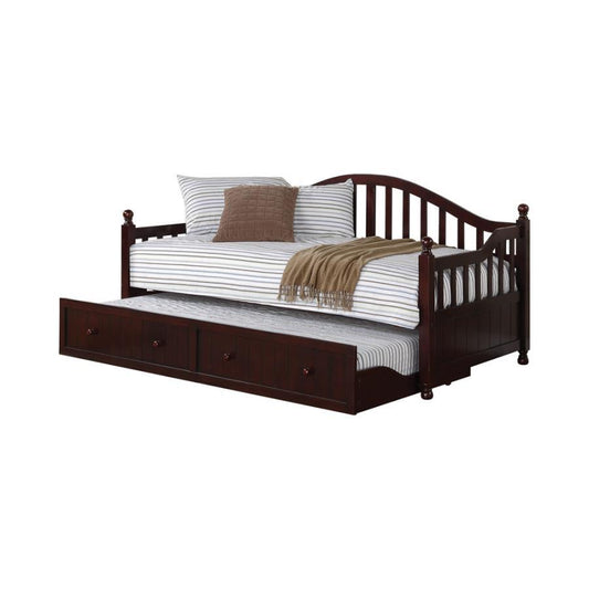 Dan Ryan - Arched Back Twin Daybed With Trundle - Cappuccino