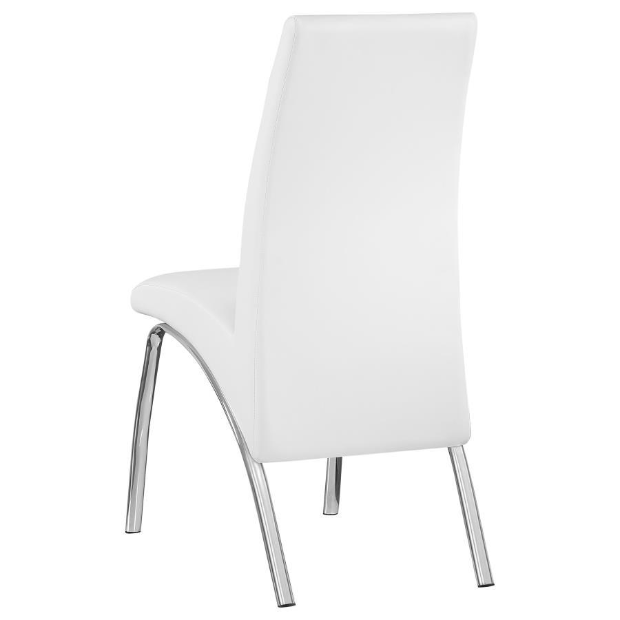 Bishop - Upholstered Side Chairs (Set of 2) - White And Chrome