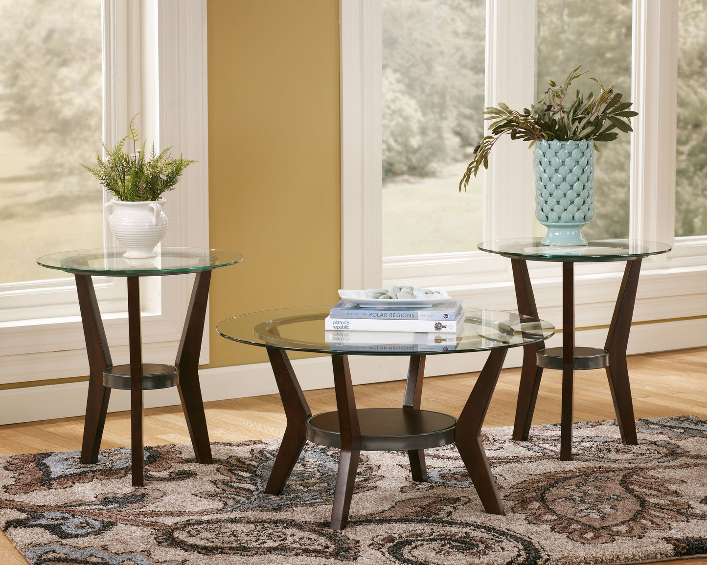 Fantell - Dark Brown - Occasional Table Set (Set of 3)