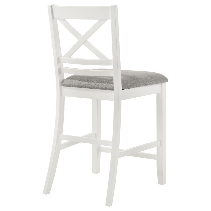 Counter Height Dining Chair (Set of 2) - White And Light Gray