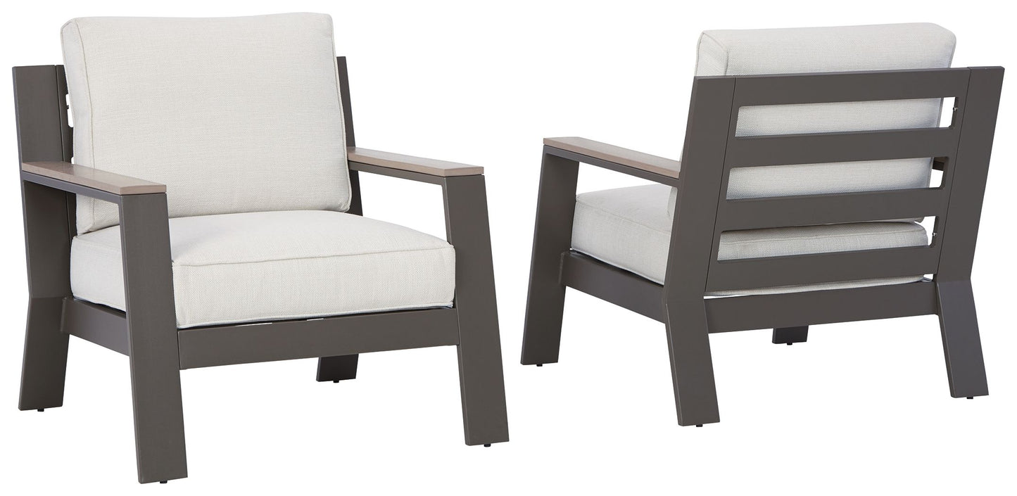 Tropicava - Taupe / White - Lounge Chair W/Cushion