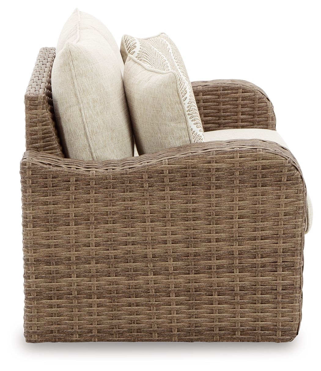 Sandy Bloom - Beige - Loveseat W/Cushion