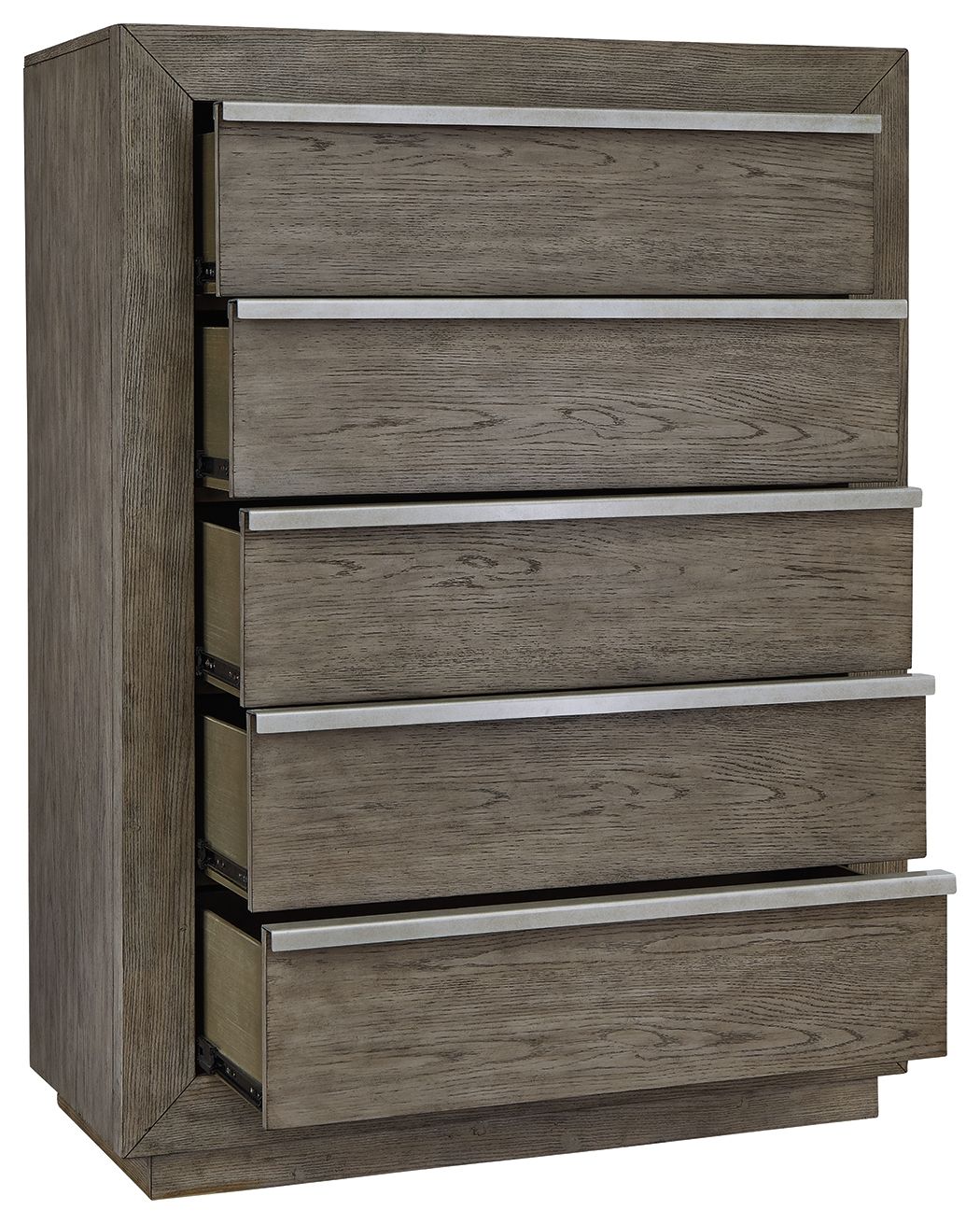 Anibecca - Weathered Gray - Five Drawer Chest