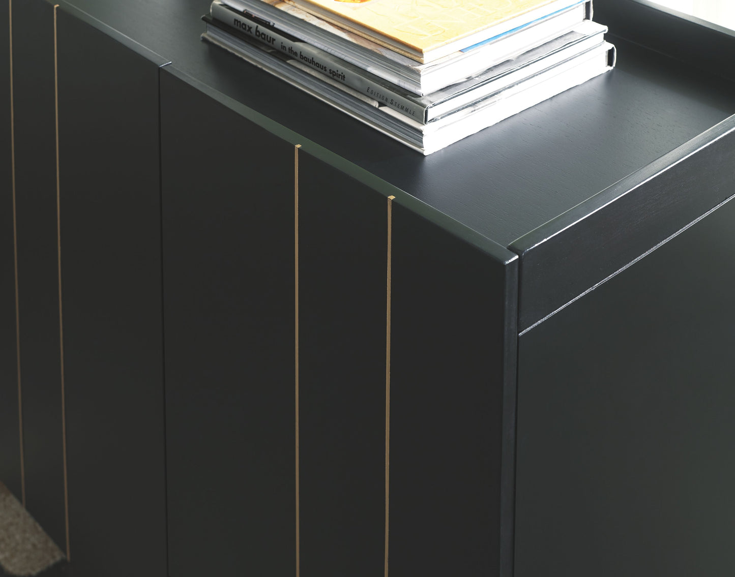 Brentburn - Black / Gold Finish - Accent Cabinet