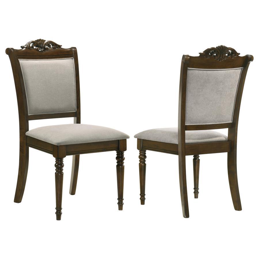 Side Chair (Set of 2) - Gray And Chestnut