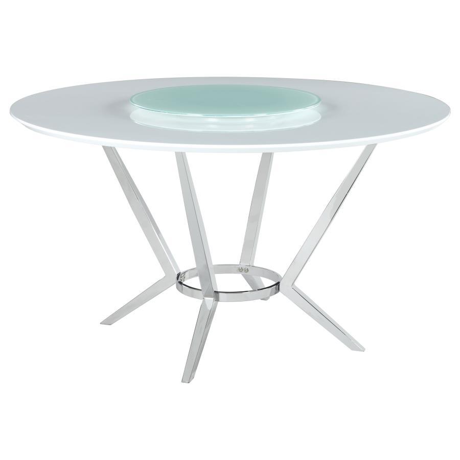 Abby - 5-Piece Dining Set - White And Light Gray