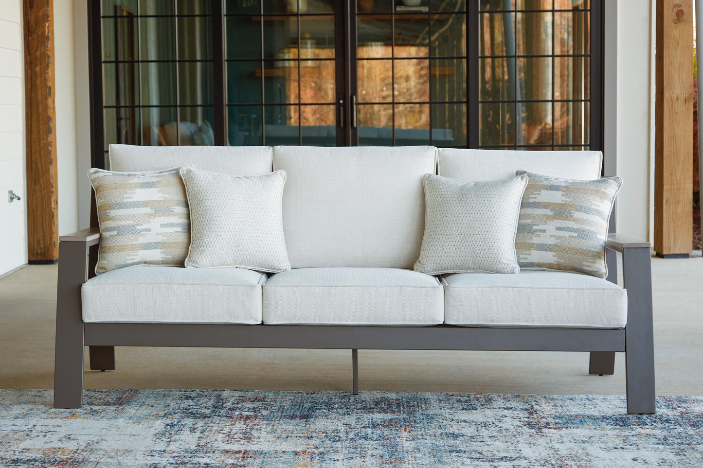 Tropicava - Taupe / White - Sofa With Cushion