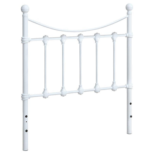 Marie - Twin Metal Headboard - White