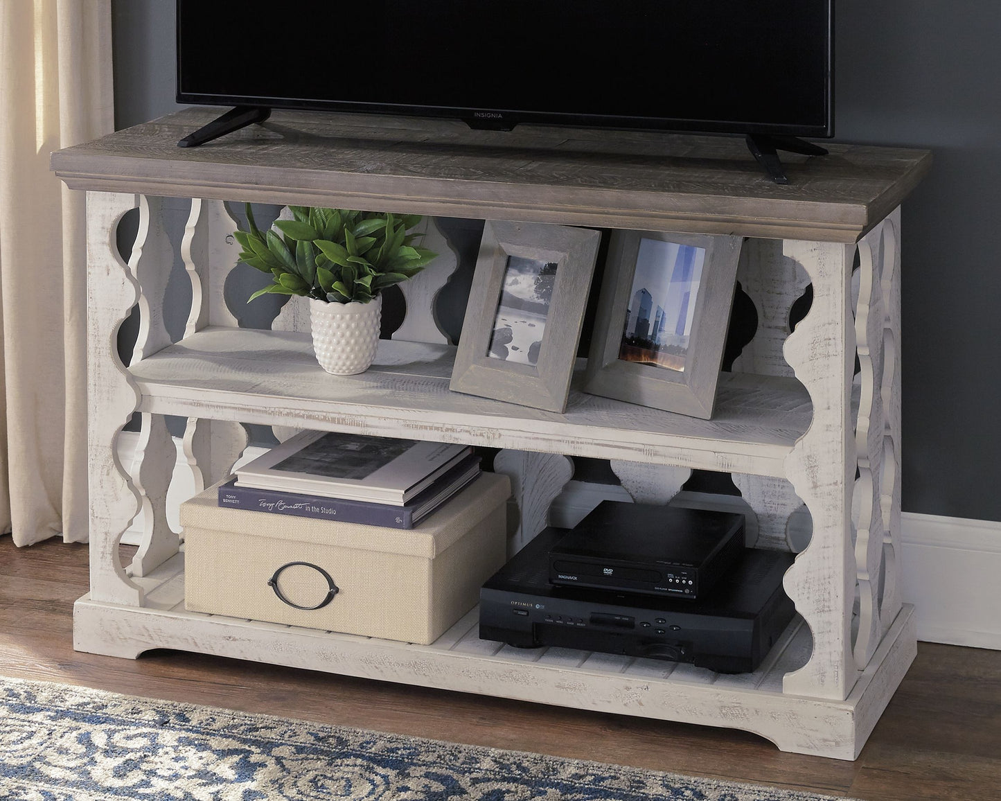 Havalance - Gray / White - Console Sofa Table