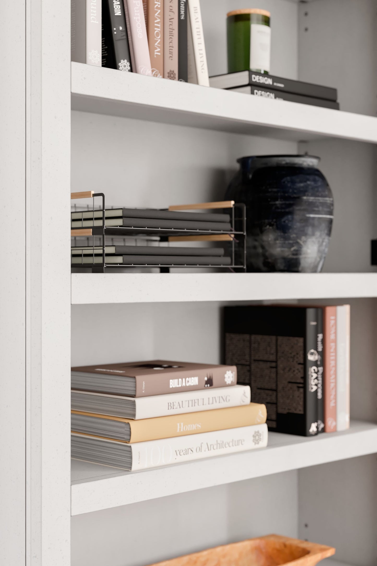 Kanwyn - Whitewash - Large Bookcase