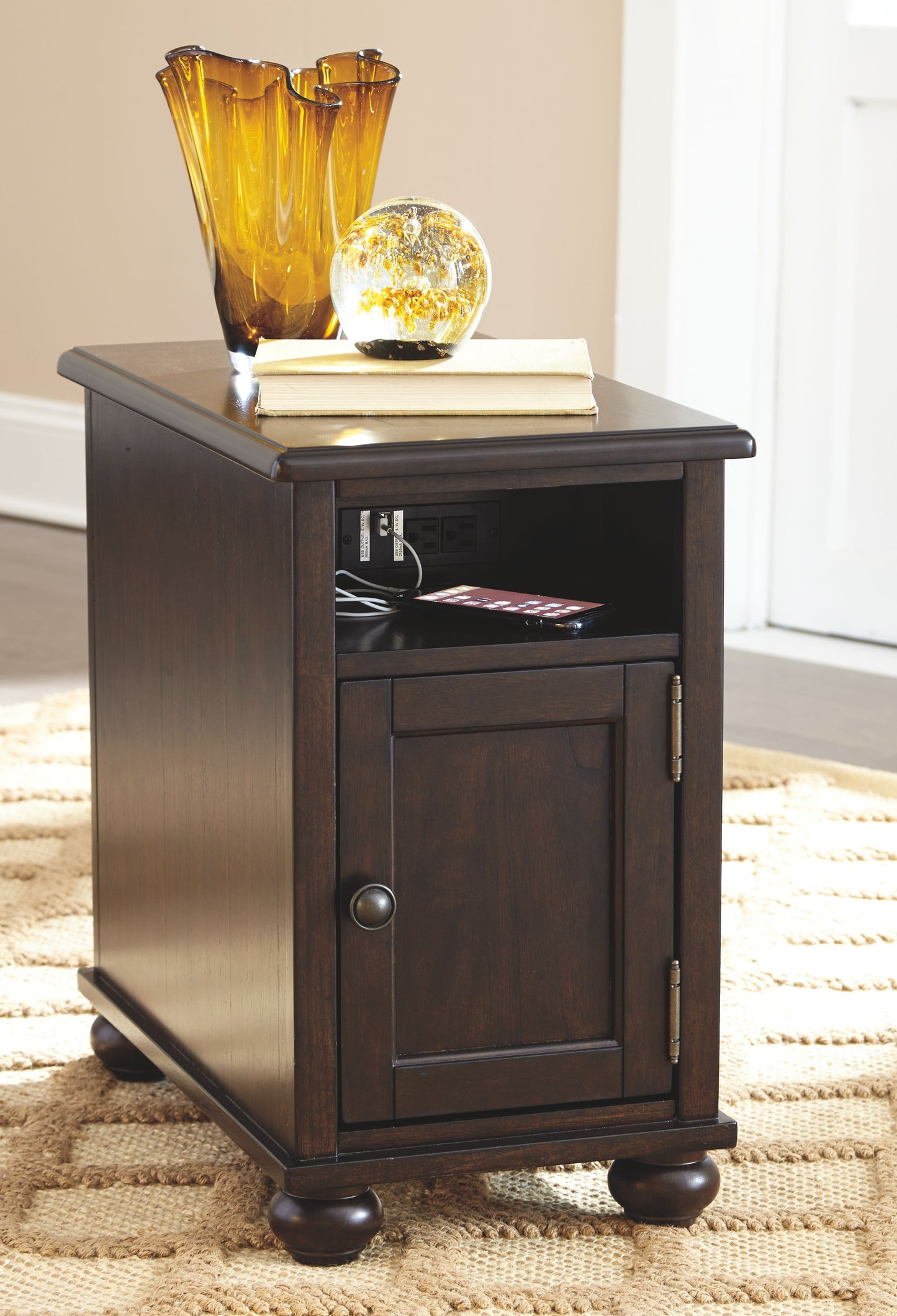 Barilanni - Dark Brown - Chair Side End Table