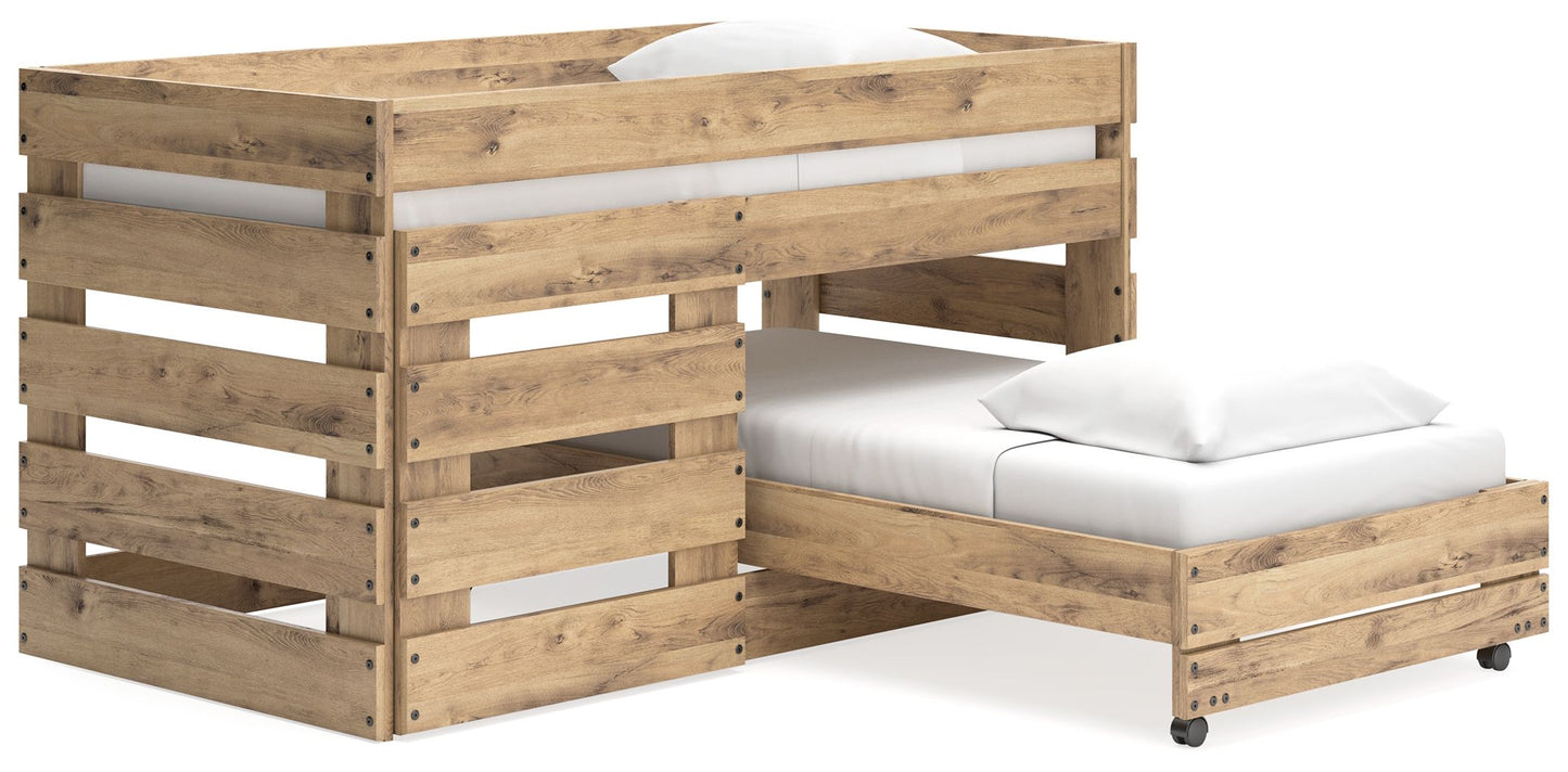 Larstin - Brown - 6 Pc. - Chest, Twin Over Twin Loft Bed