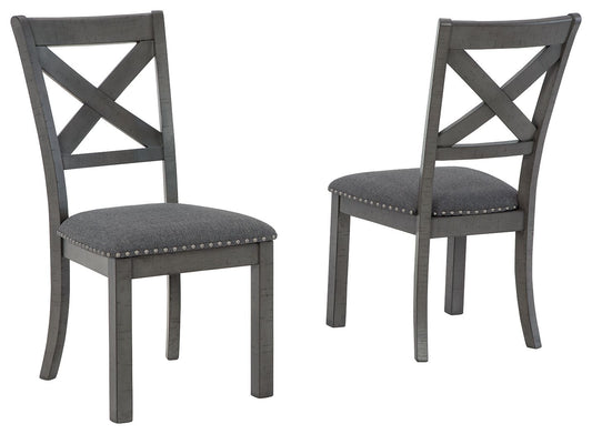 Myshanna - Gray - Dining Uph Side Chair (Set of 2)