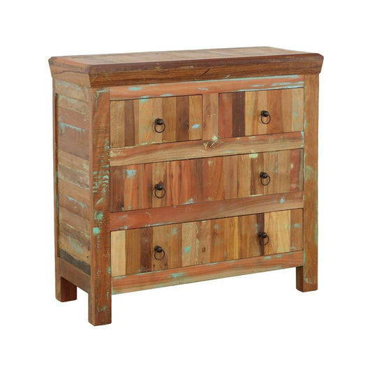 Harper - 4-Drawer Accent Cabinet Reclaimed Wood