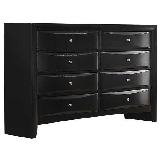 Briana - Rectangular 8-Drawer Dresser - Black