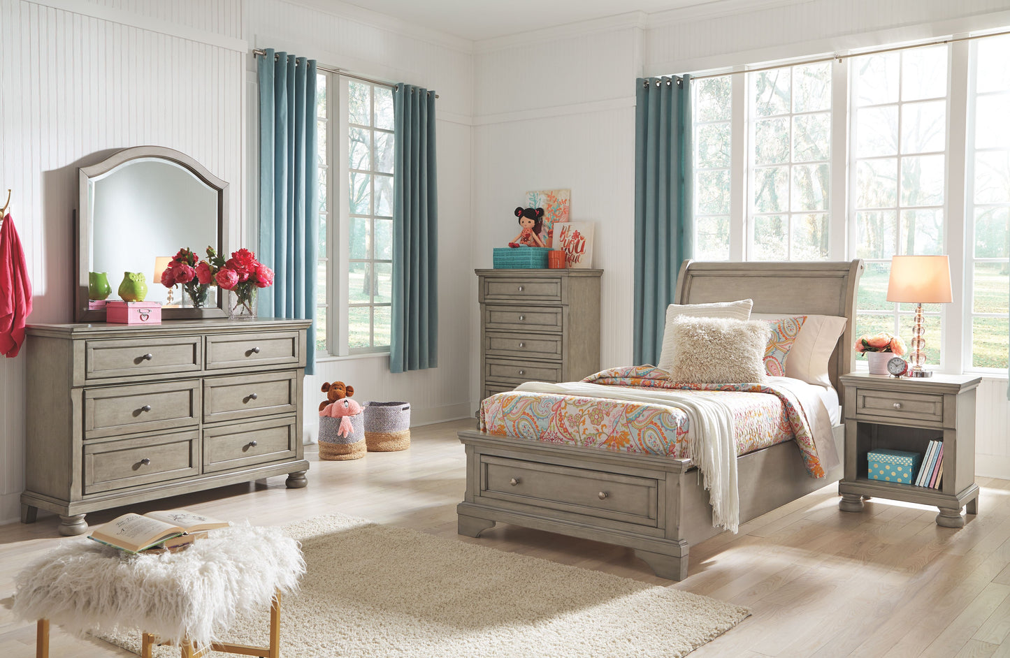 Lettner - Youth Sleigh Bedroom Set