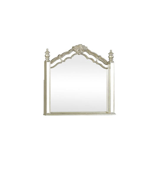 Heidi - Arched Dresser Mirror - Metallic Platinum