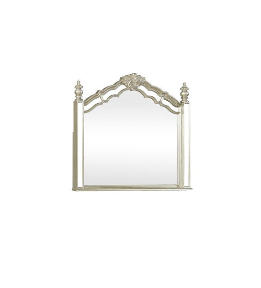 Heidi - Arched Dresser Mirror - Metallic Platinum