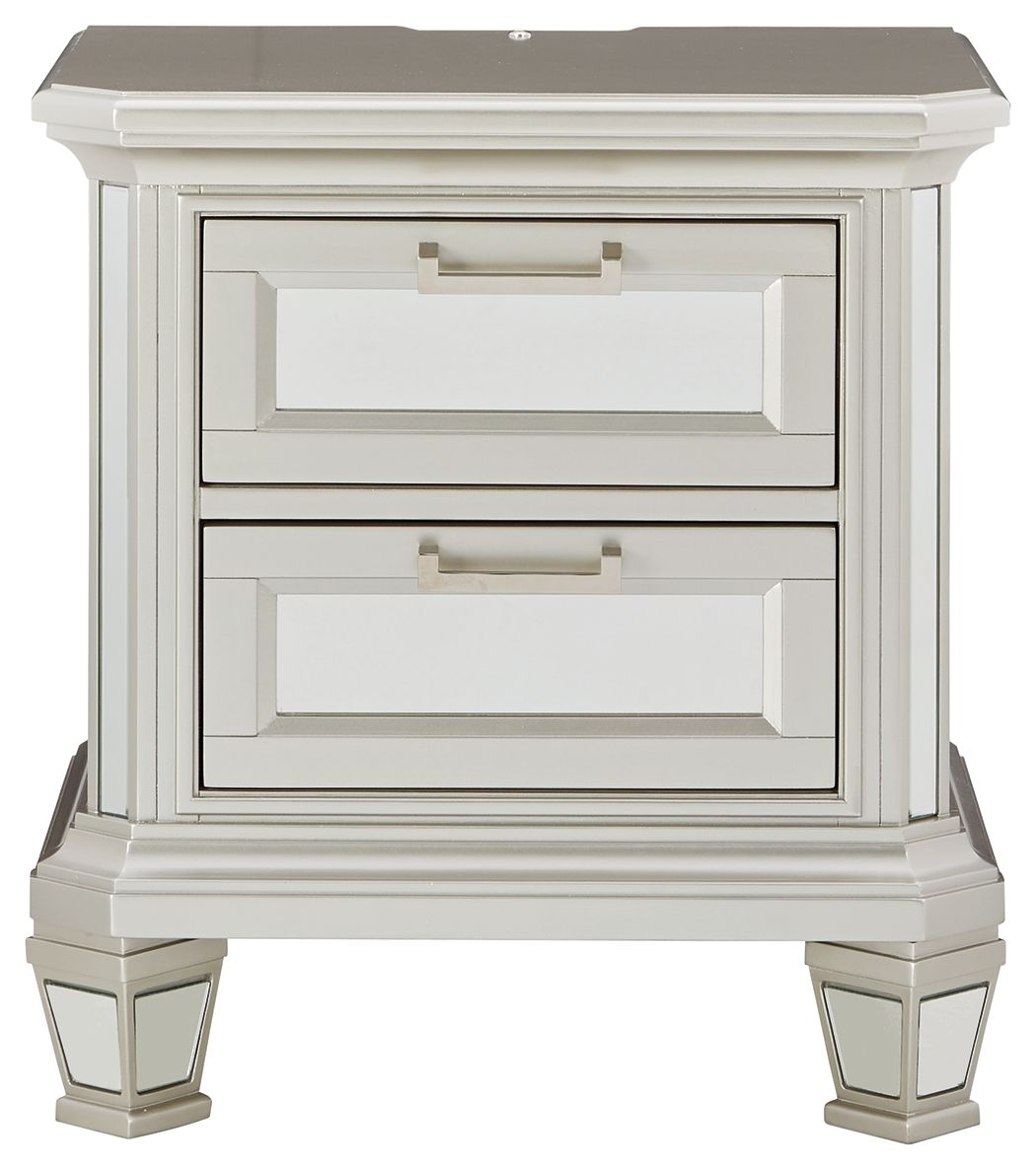 Lindenfield - Silver - Two Drawer Night Stand