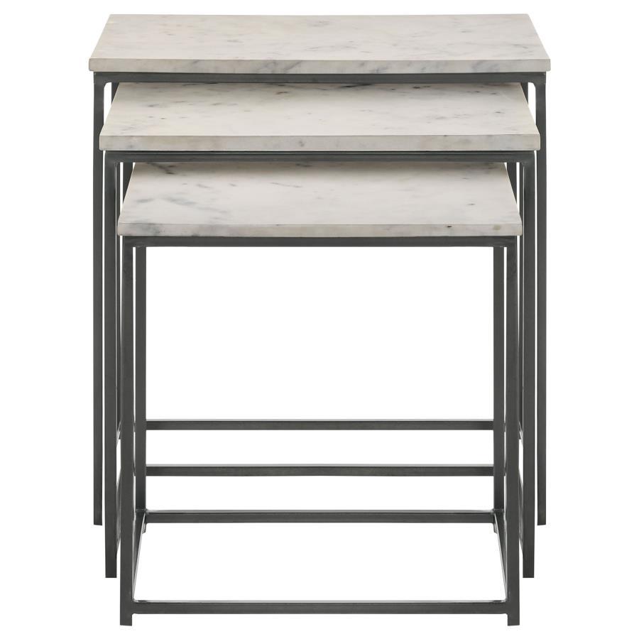 Medora - 3-Piece Nesting Table With Marble Top