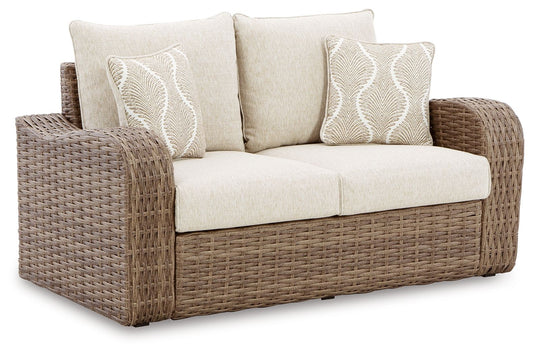 Sandy Bloom - Beige - Loveseat W/Cushion