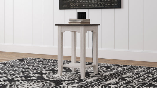 Dorrinson - White / Black / Gray - Chair Side End Table