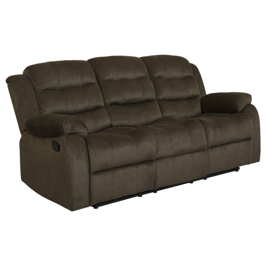 Rodman - Pillow Top Arm Motion Sofa - Olive Brown