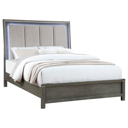 California King Bed - Gray And Oyster Gray